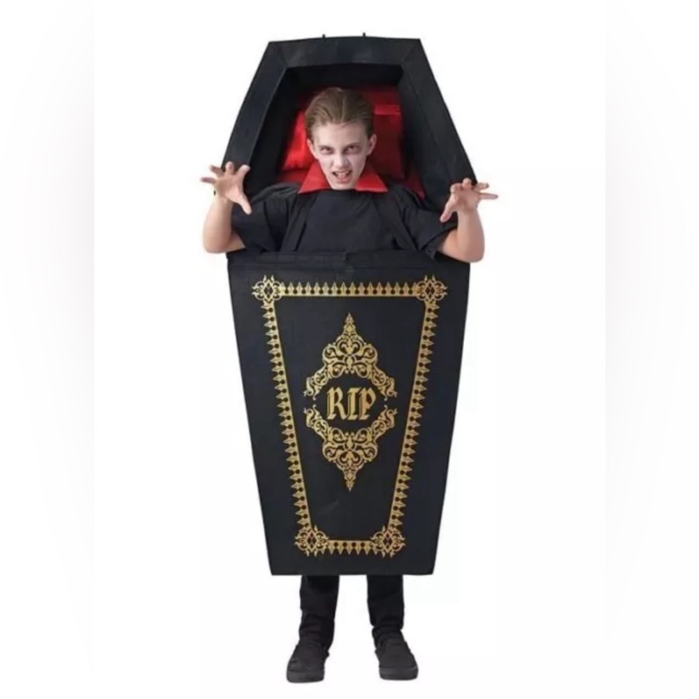 New Vampire Casket Coffin Costume for Kids one size